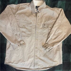 Vintage Browning Taupe Button-Down Shirt